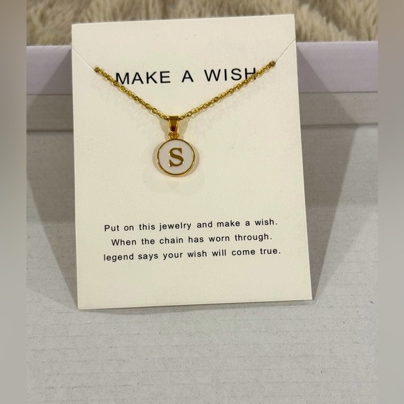 ✨ “S” Initial Pendant Necklace – 16” + 2” Extender ✨ - Picture 1 of 3